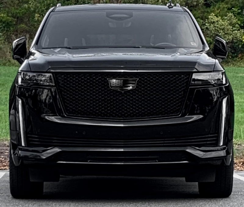 eVerHITCH American Black Flag Aluminum Overlay Grill Front Taigate Emblems Set for Escalade 2015-2020 - Image 5